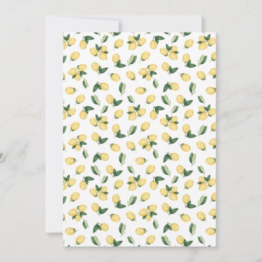 Lemons Vow Renewal Jahrestag Hochzeit Einladung (Rückseite)