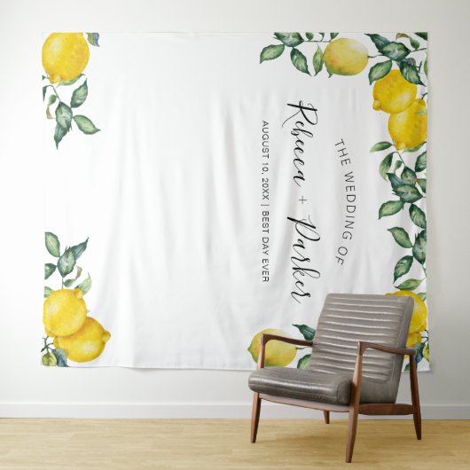 Lemons WEDDING Backdrop Foto Stand Wandteppich (Beispiel (Horizontal))