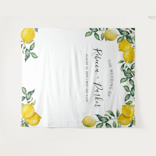 Lemons WEDDING Backdrop Foto Stand Wandteppich (Vorderseite (Horizontal))