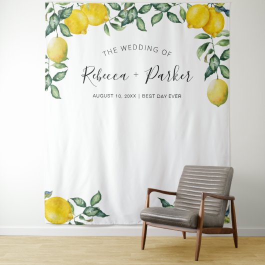 Lemons WEDDING Backdrop Foto Stand Wandteppich (Beispiel)