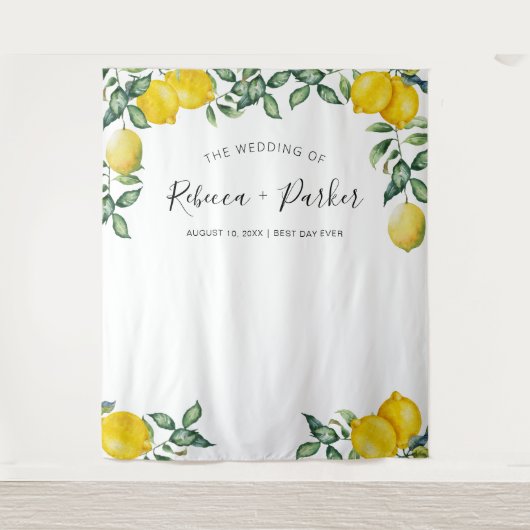 Lemons WEDDING Backdrop Foto Stand Wandteppich (Vorderseite)