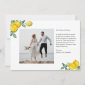 Lemons Wedding Danke Foto (Rückseite)