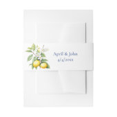 Lemons Wedding Invitation Belly Band (Vorderseite Beispiel)