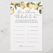 Lemons Wie alt war die Braut, um Spiel zu werden (Vorderseite)