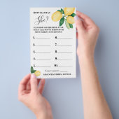 Lemons Wie alt war Ihr Brautparty Game Card Flyer (Handgriff)