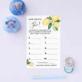 Lemons Wie alt war Ihr Brautparty Game Card Flyer (Einzeln)