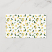 Lemons Wine Raffle Ticket Card Brautparty (Rückseite)