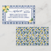 Lemons Wine Raffle Ticket Card Brautparty (Vorne/Hinten)