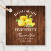 Lemons Wood Limoncello Dank Square Twine Geschenkanhänger (Vorderseite)