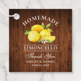 Lemons Wood Limoncello Danke Square Geschenkanhänger