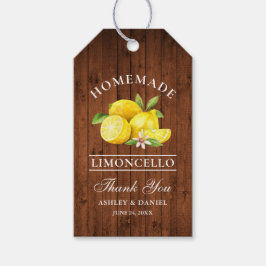 Lemons Wood Limoncello Wedding Danke Geschenkanhänger