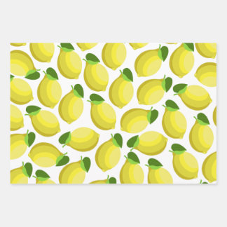 Lemons Wrapping Paper Geschenkpapier Set