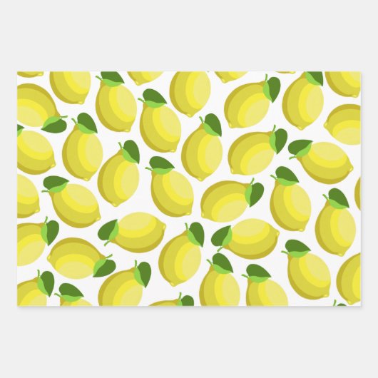 Lemons Wrapping Paper Geschenkpapier Set (Vorderseite 2)