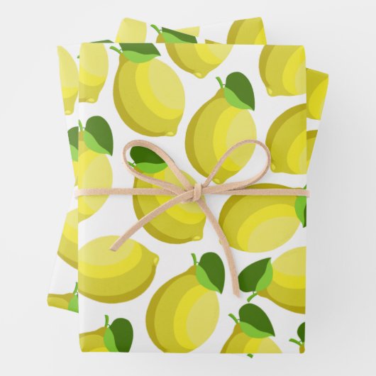 Lemons Wrapping Paper Geschenkpapier Set (Beispiel)
