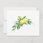 Lemons Wreath Foto Wedding Save the Date Card (Rückseite)