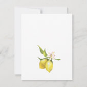 Lemons Wreath Foto Wedding Save the Date Card (Rückseite)