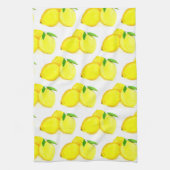 Lemons Yellow Frucht Muster Wasserfarbe Sommer Geschirrtuch (Vertikal)