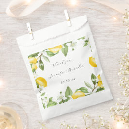 Lemons Yellow Fruit Citrus Watercolor Wedding Geschenktütchen