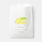 Lemons Yellow Fruit Citrus Watercolor Wedding Geschenktütchen (Vorderseite)