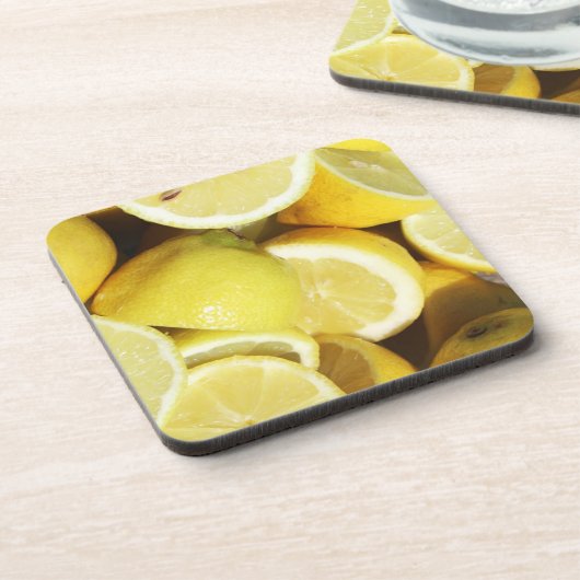 Lemons Yellow Getränkeuntersetzer (Linke Seite)