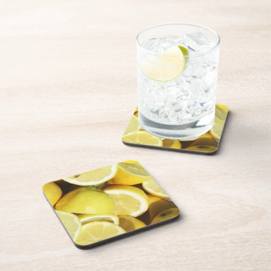 Lemons Yellow Getränkeuntersetzer (Rechte Seite)