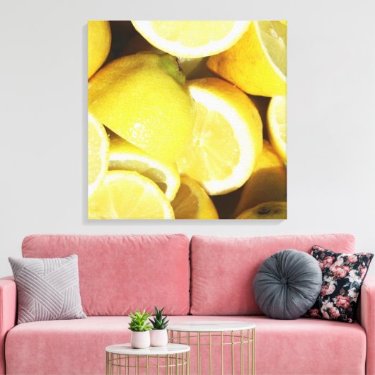 Lemons Yellow Leinwanddruck (Insitu (Wohnzimmer))