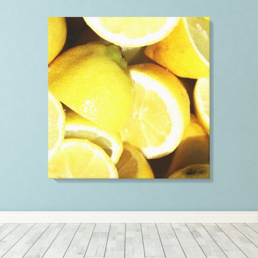 Lemons Yellow Leinwanddruck (Insitu (Holzboden))