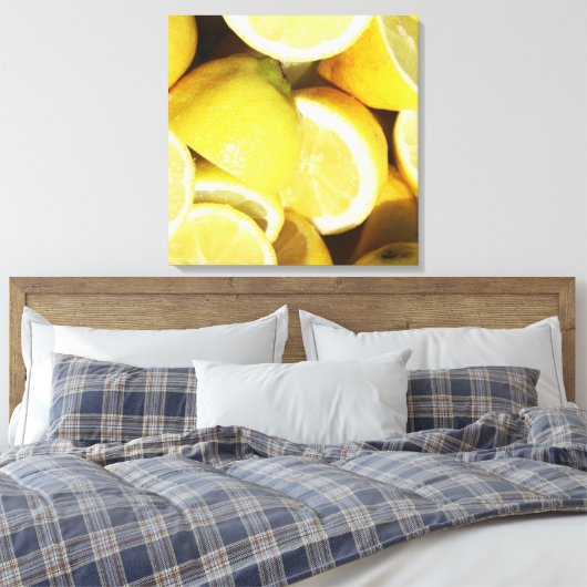 Lemons Yellow Leinwanddruck (Insitu (Schlafzimmer))