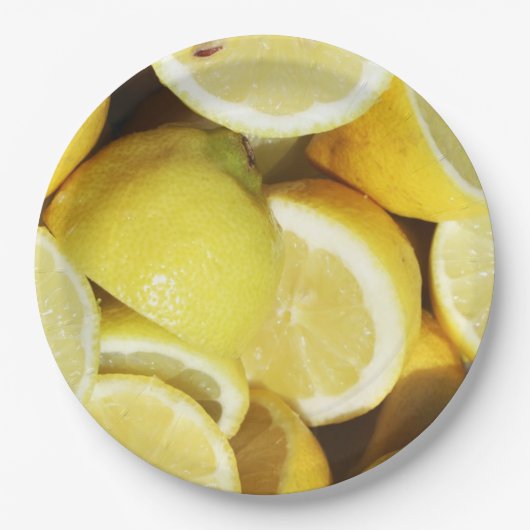 Lemons Yellow Pappteller (Vorderseite)