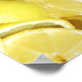 Lemons Yellow Poster (Ecke)