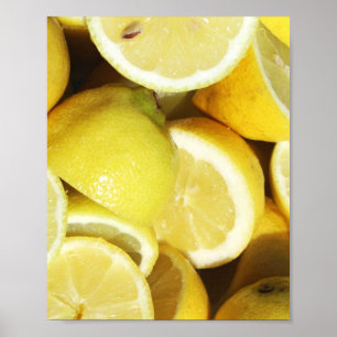 Lemons Yellow Poster