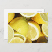 Lemons Yellow Postkarte (Vorne/Hinten)
