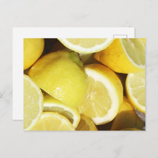 Lemons Yellow Postkarte (Vorne/Hinten)