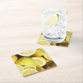 Lemons Yellow Rechteckiger Pappuntersetzer (Vor Ort)