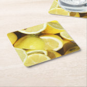 Lemons Yellow Rechteckiger Pappuntersetzer (angewinkelt)