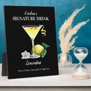 Lemontini Lemon Martini Custom Bar Sign Fotoplatte