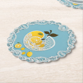 Lemony Blue AI art Untersetzer