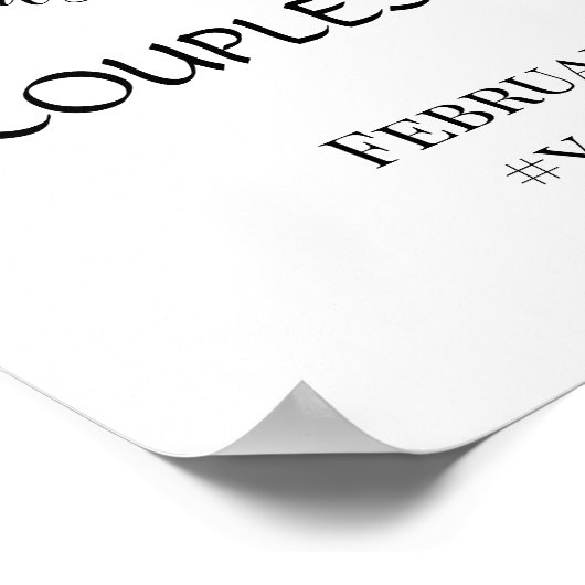 Lemony Greenery Couples Wedding Welcome Sign Poster (Ecke)