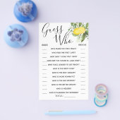 Lemony Guess Who Brautparty Flyer (Einzeln)