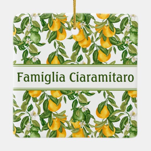 Lemony Italian Lemons Keramikornament (Rückseite)