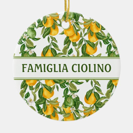 Lemony Lemons Keramik Ornament (Vorne)