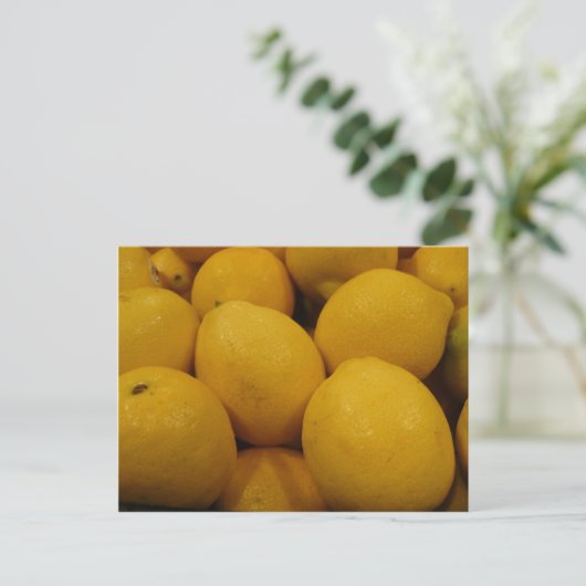 Lemony Lemons Postkarte (Stehend Vorderseite)
