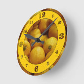 Lemony Time Runde Wanduhr (Winkel)