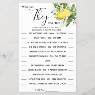 Lemony wollte sie lieber Duschspielkarte Flyer