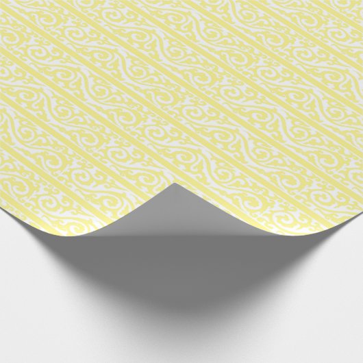 Lemony Yellow Wirbel Patternpapier Geschenkpapier (Ecke)