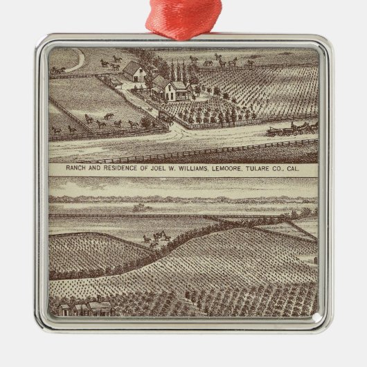Lemoore, Armona ranches Silbernes Ornament (Vorne)