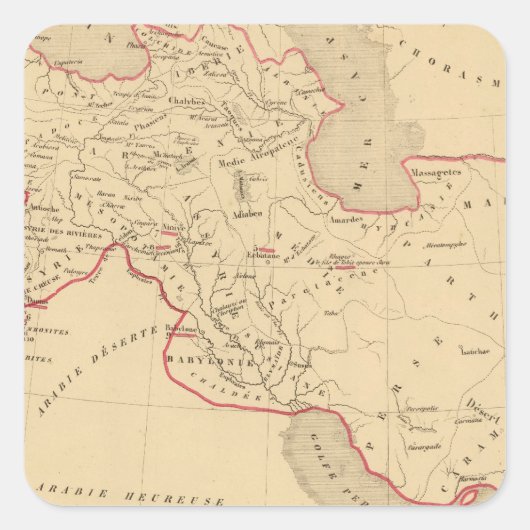 L'Empire des Perses Quadratischer Aufkleber (Vorderseite)