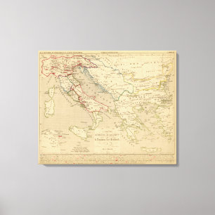 L'Empire Romain d'Orient, Royaume des Lombards Leinwanddruck