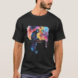 Lemur Artwork Splash Motif Nature Animal Lovers Dr T-Shirt