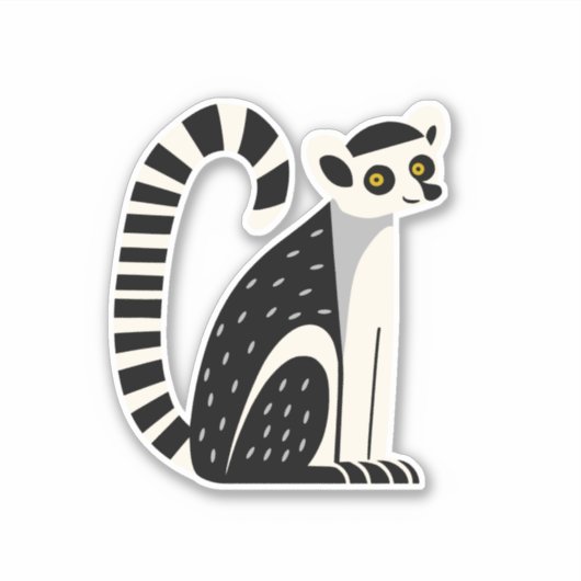 Lemur Aufkleber (Vorderseite)